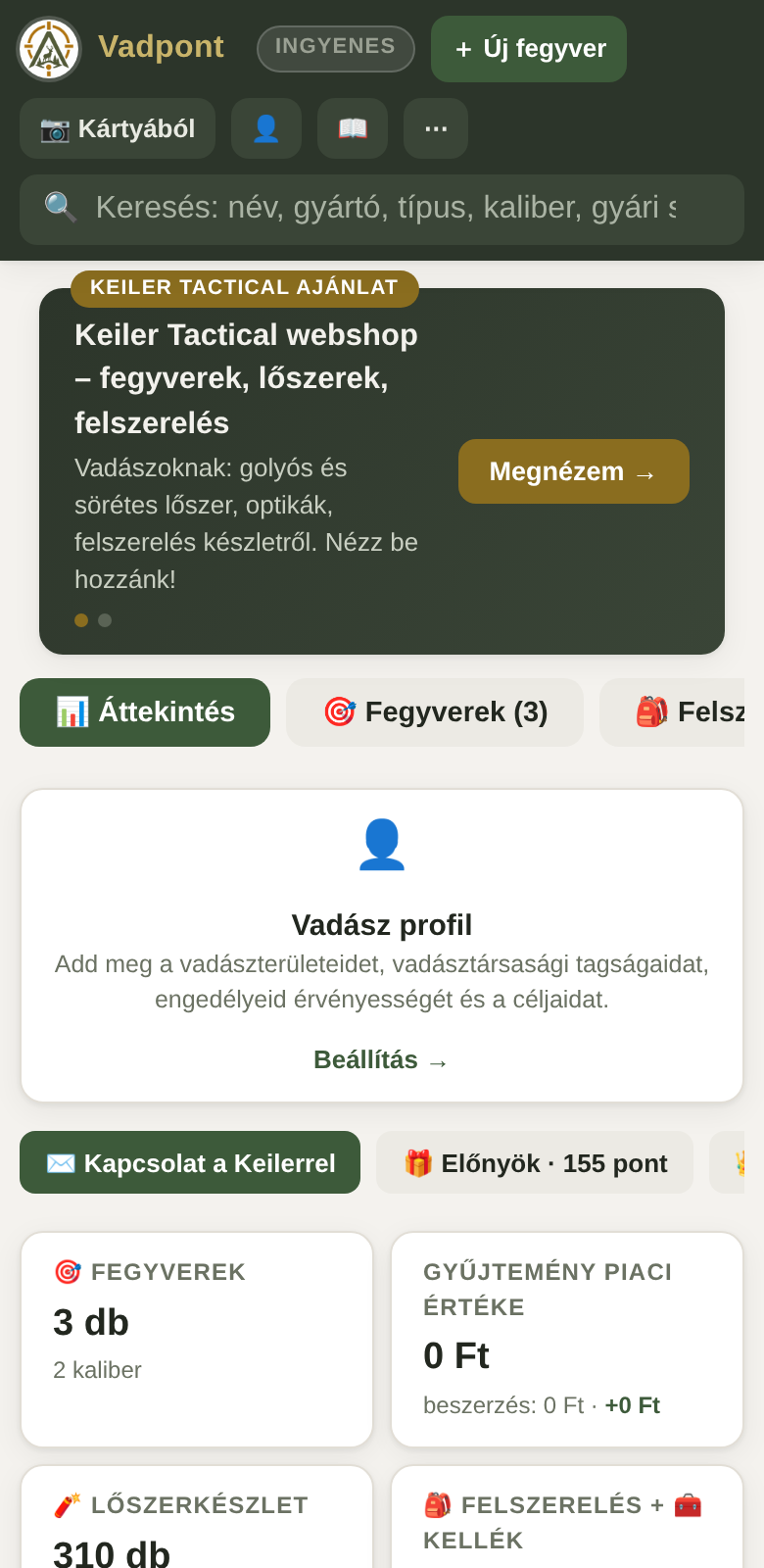 Vadpont telefonon